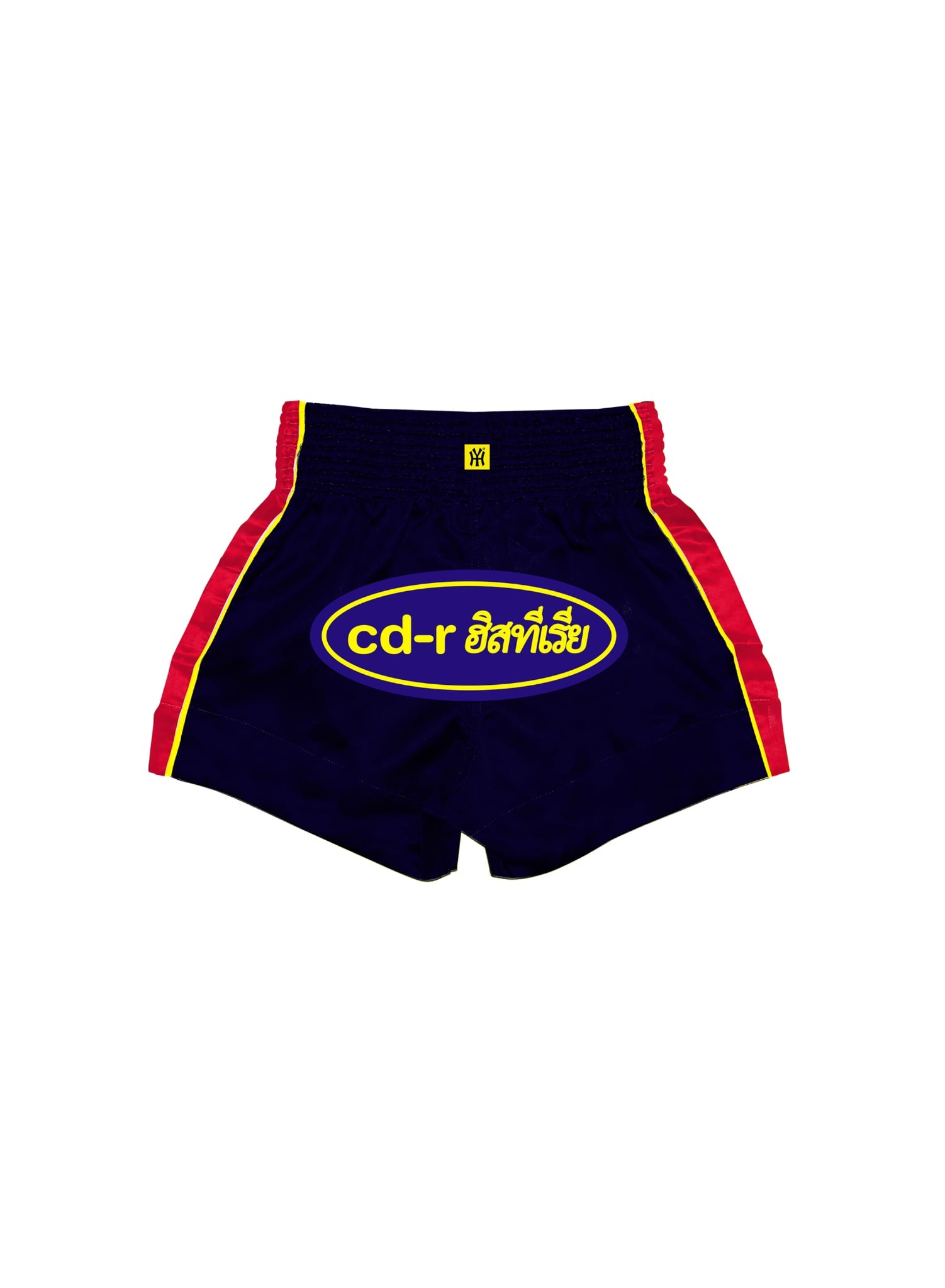 Hysteria360 Gunita blue embroidered satin Muay Thai shorts