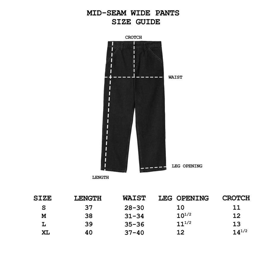 Mid-Seam Wide Pants